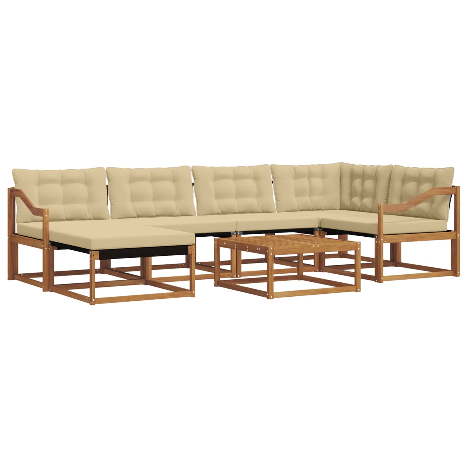 Ensemble de canapés d'extérieur 19 pcs Naturel et Beige - XIOS