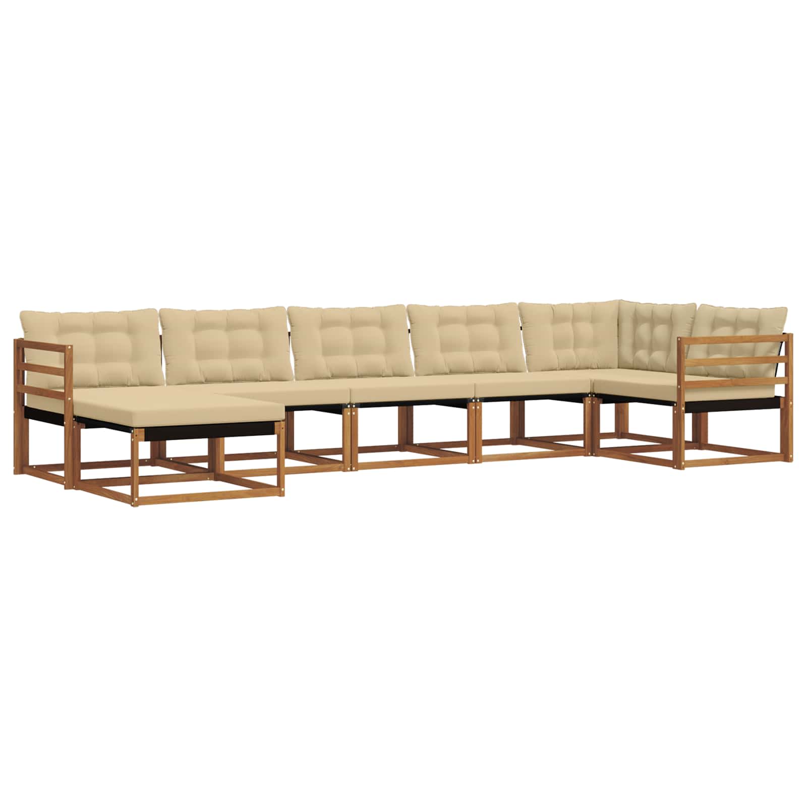 Ensemble de canapés d'extérieur 7 pcs Naturel et Beige - XIOS
