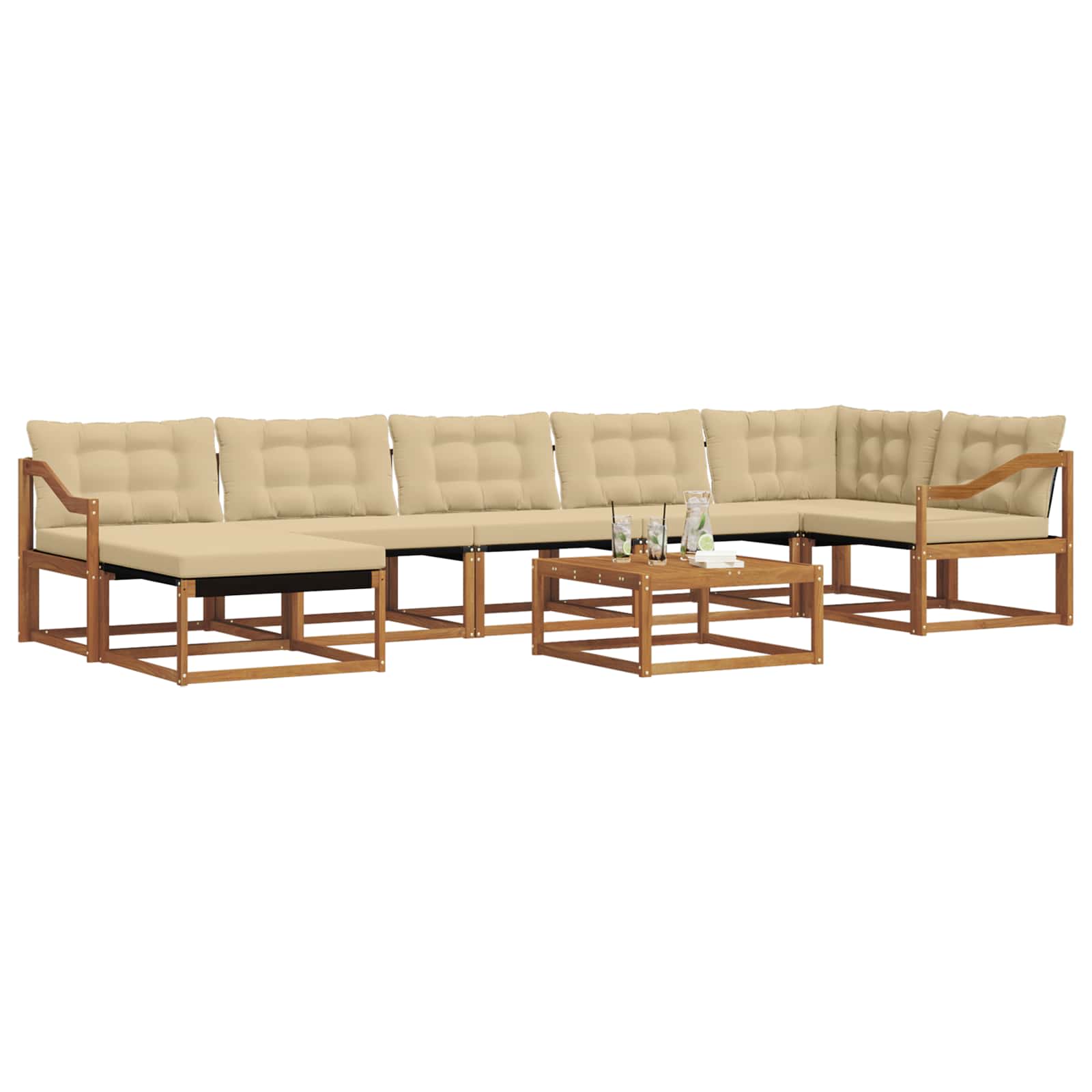 Ensemble de canapés d'extérieur 22 pcs Naturel et Beige - XIOS