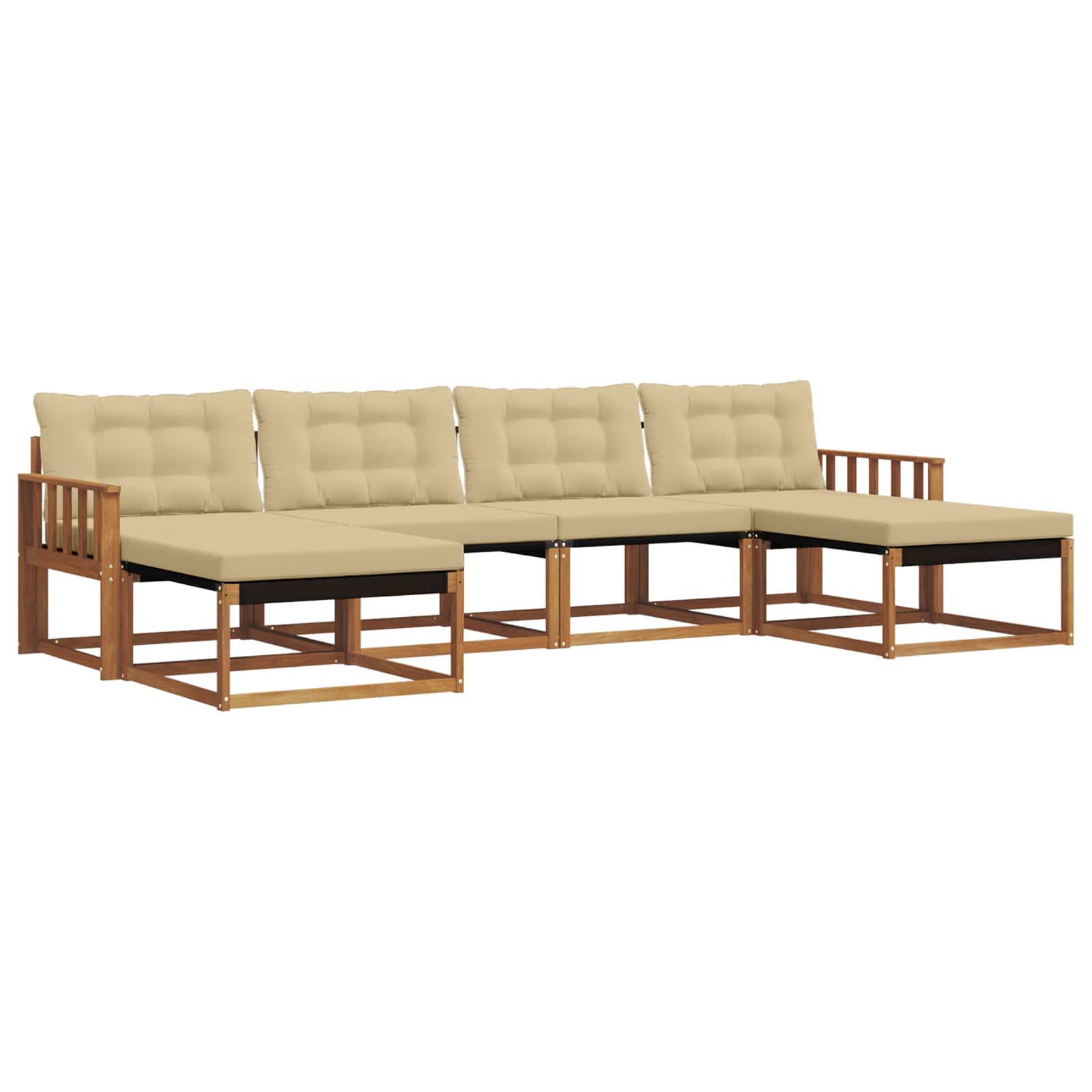 Ensemble de canapés d'extérieur 6 pcs Naturel et Beige - XIOS