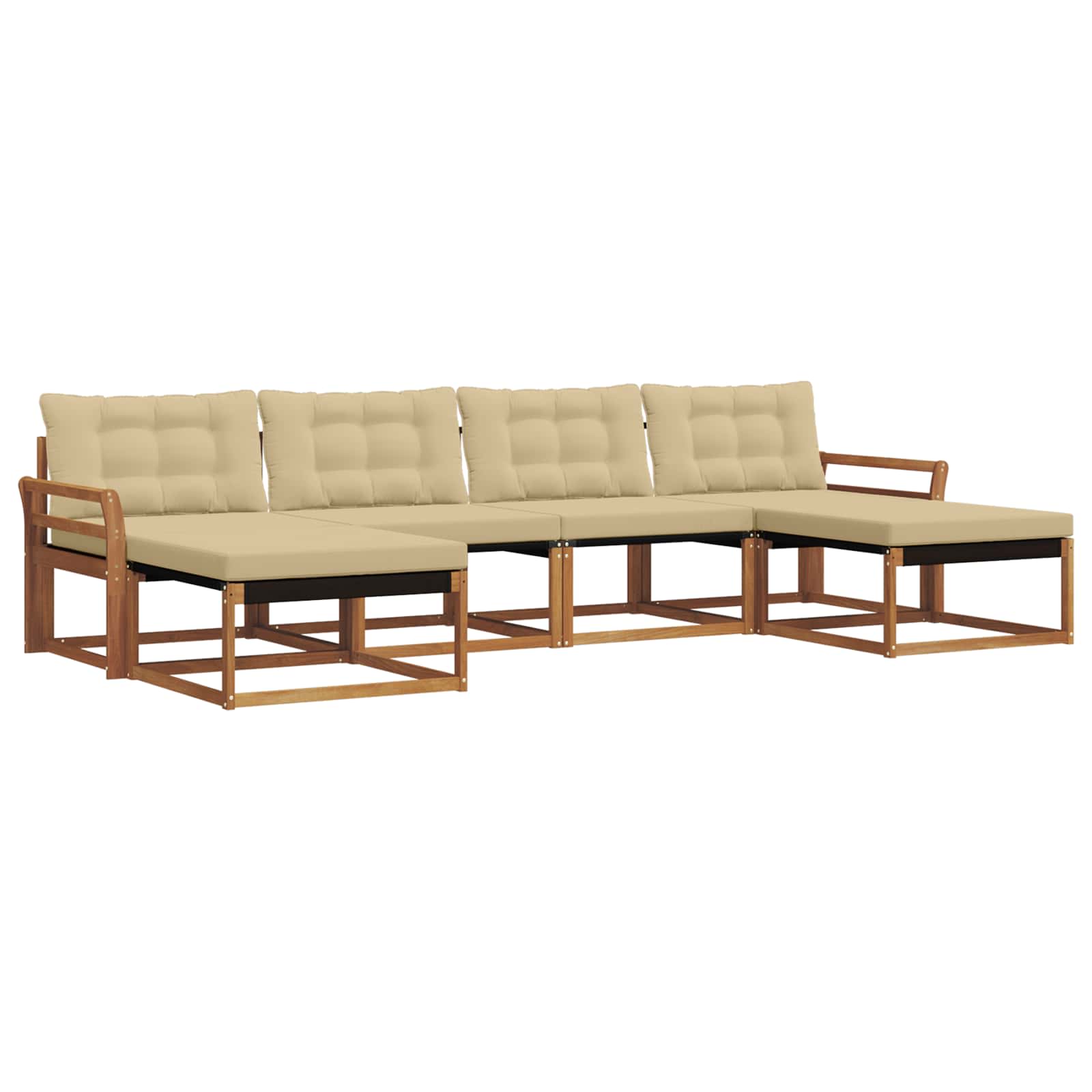 Ensemble de canapés d'extérieur 6 pcs Naturel et Beige - XIOS