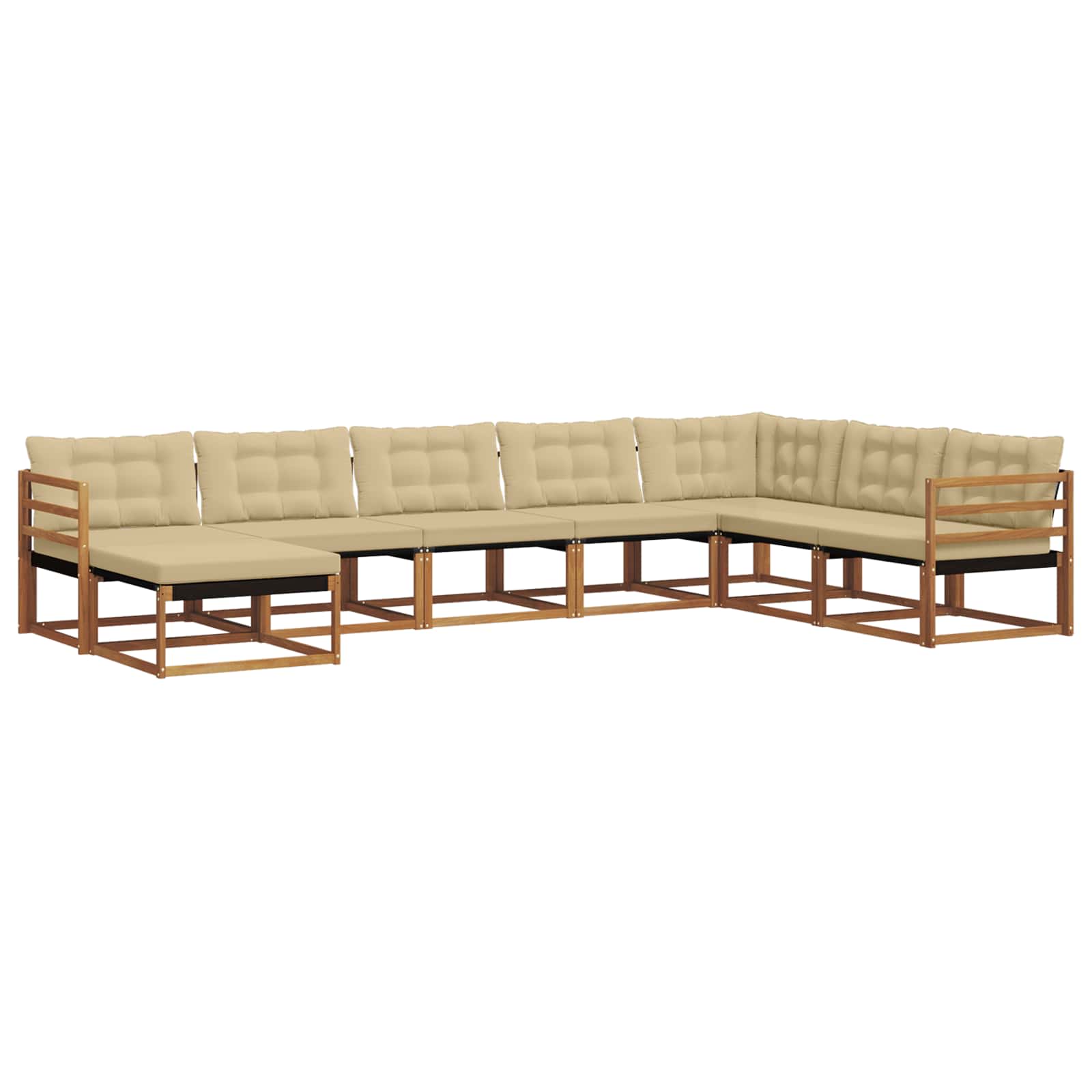 Ensemble de canapés d'extérieur 8 pcs Naturel et Beige - XIOS