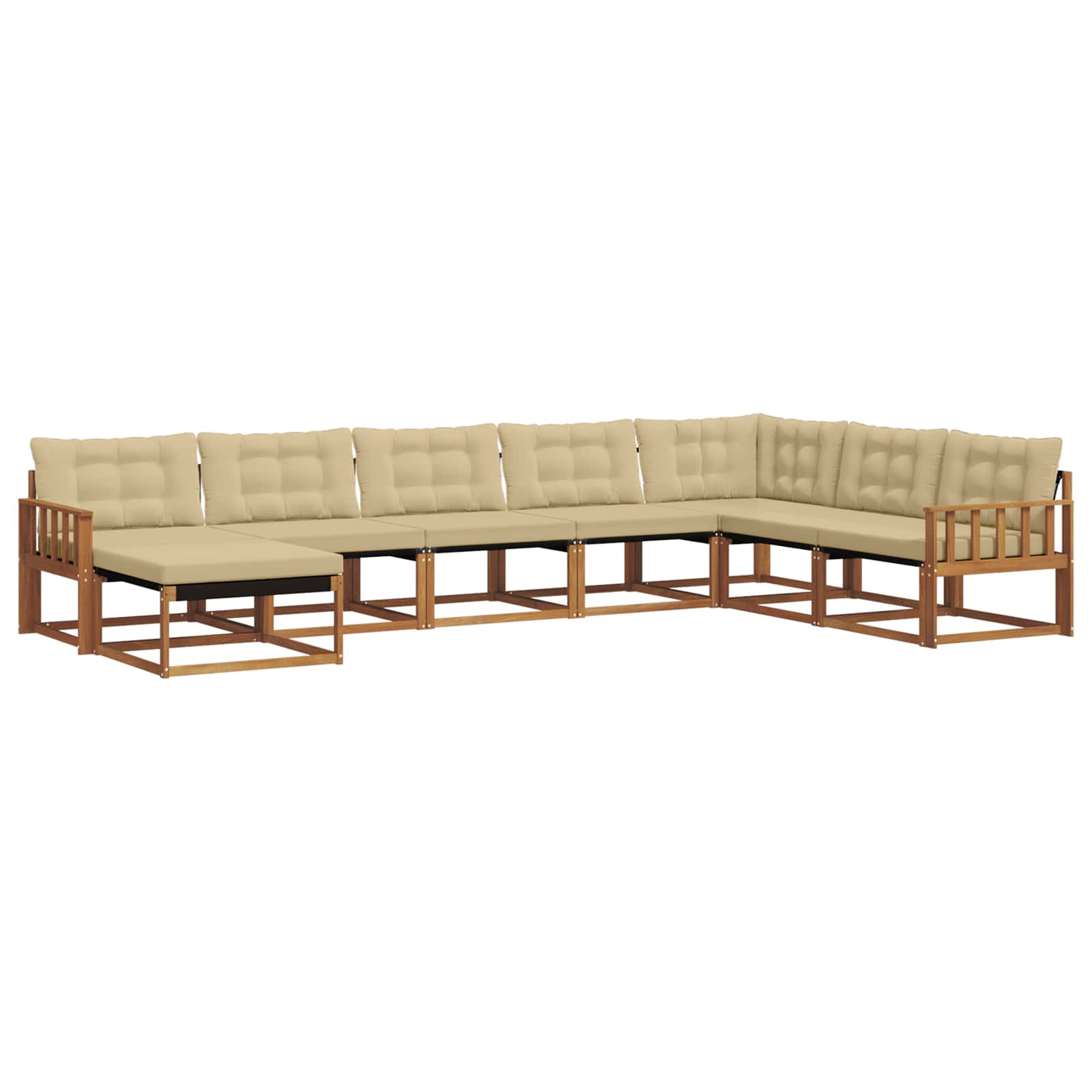 Ensemble de canapés d'extérieur 8 pcs Naturel et Beige - XIOS