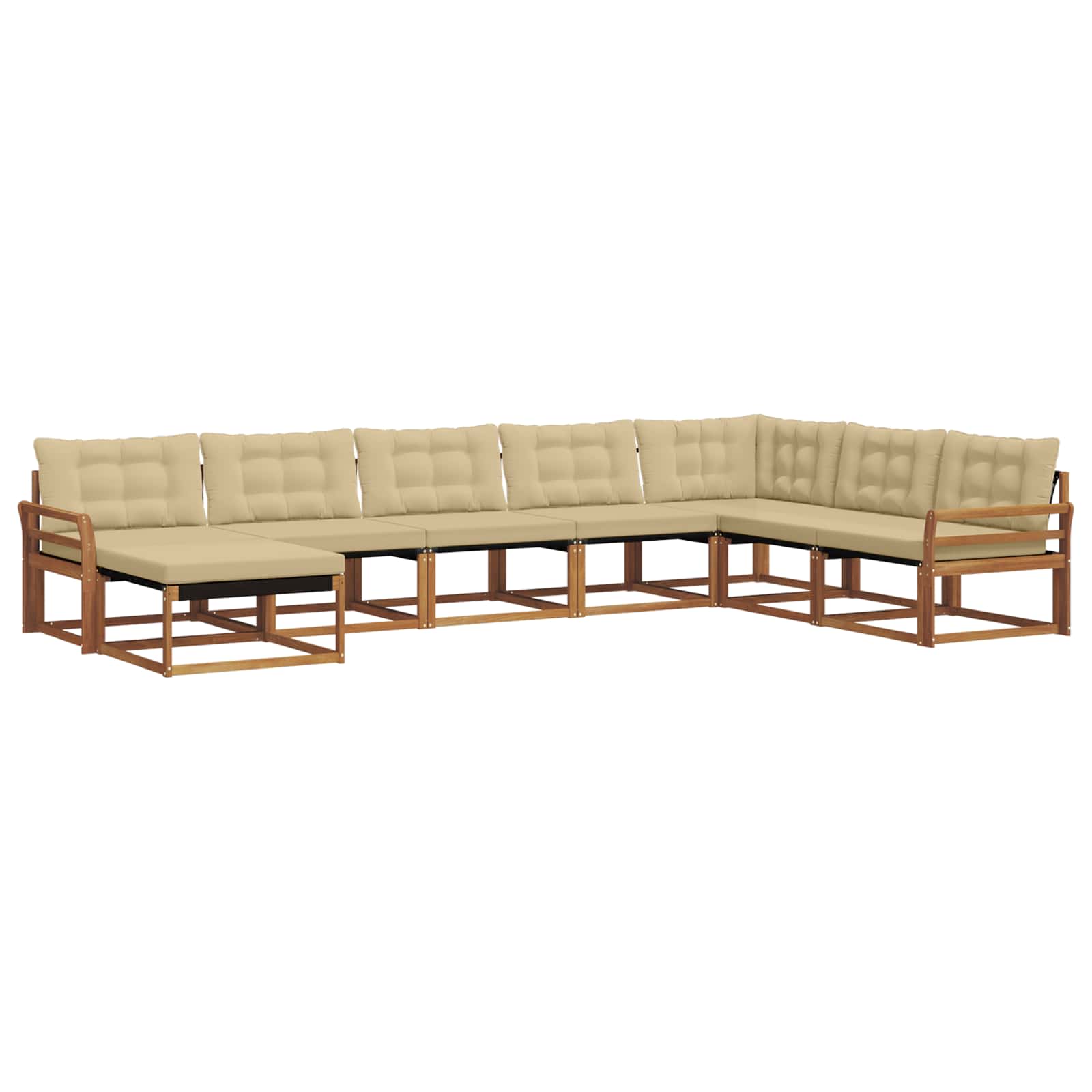 Ensemble de canapés d'extérieur 8 pcs Naturel et Beige - XIOS