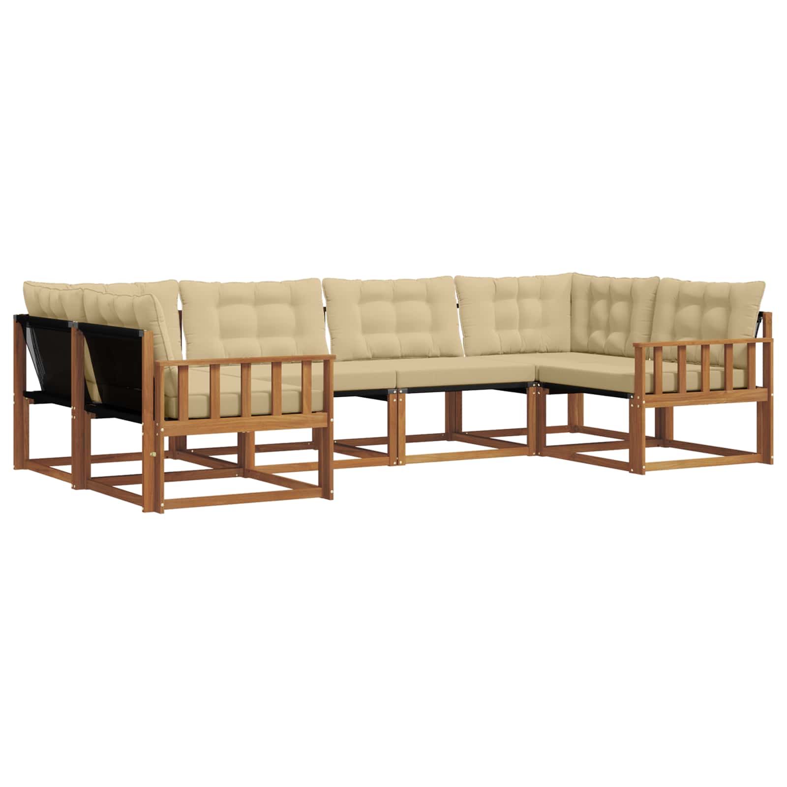 Ensemble de canapés d'extérieur 6 pcs Naturel et Beige - XIOS
