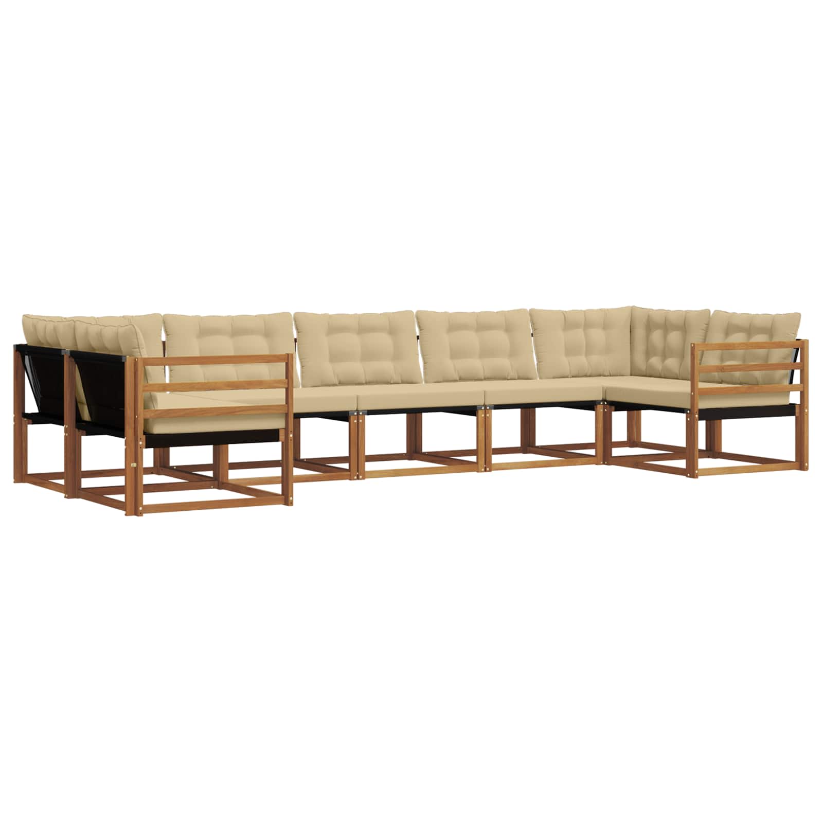 Ensemble de canapés d'extérieur 7 pcs Naturel et Beige - XIOS
