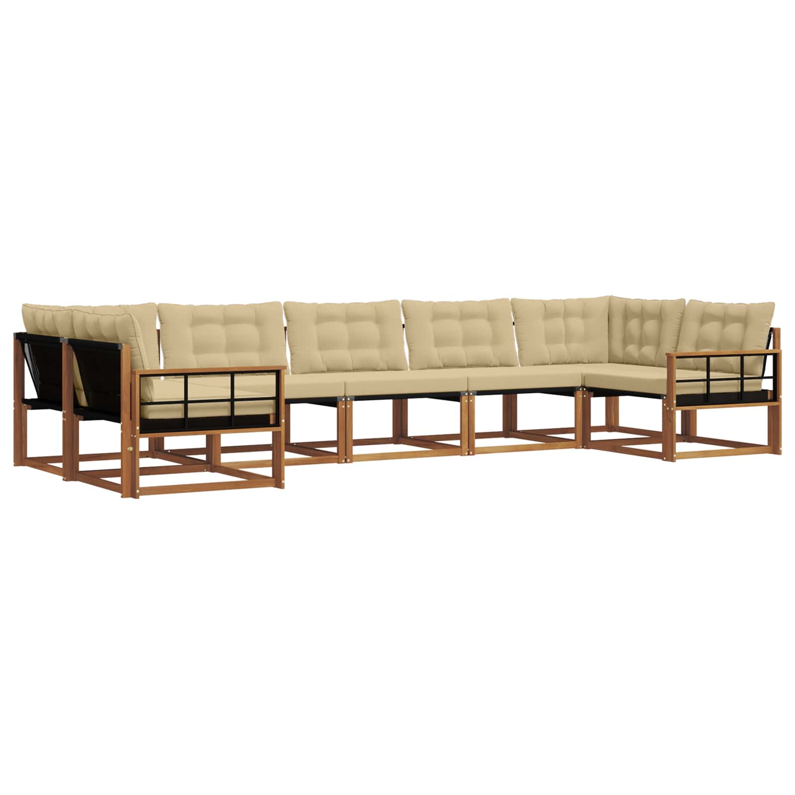 Ensemble de canapés d'extérieur 7 pcs Naturel et Beige - XIOS