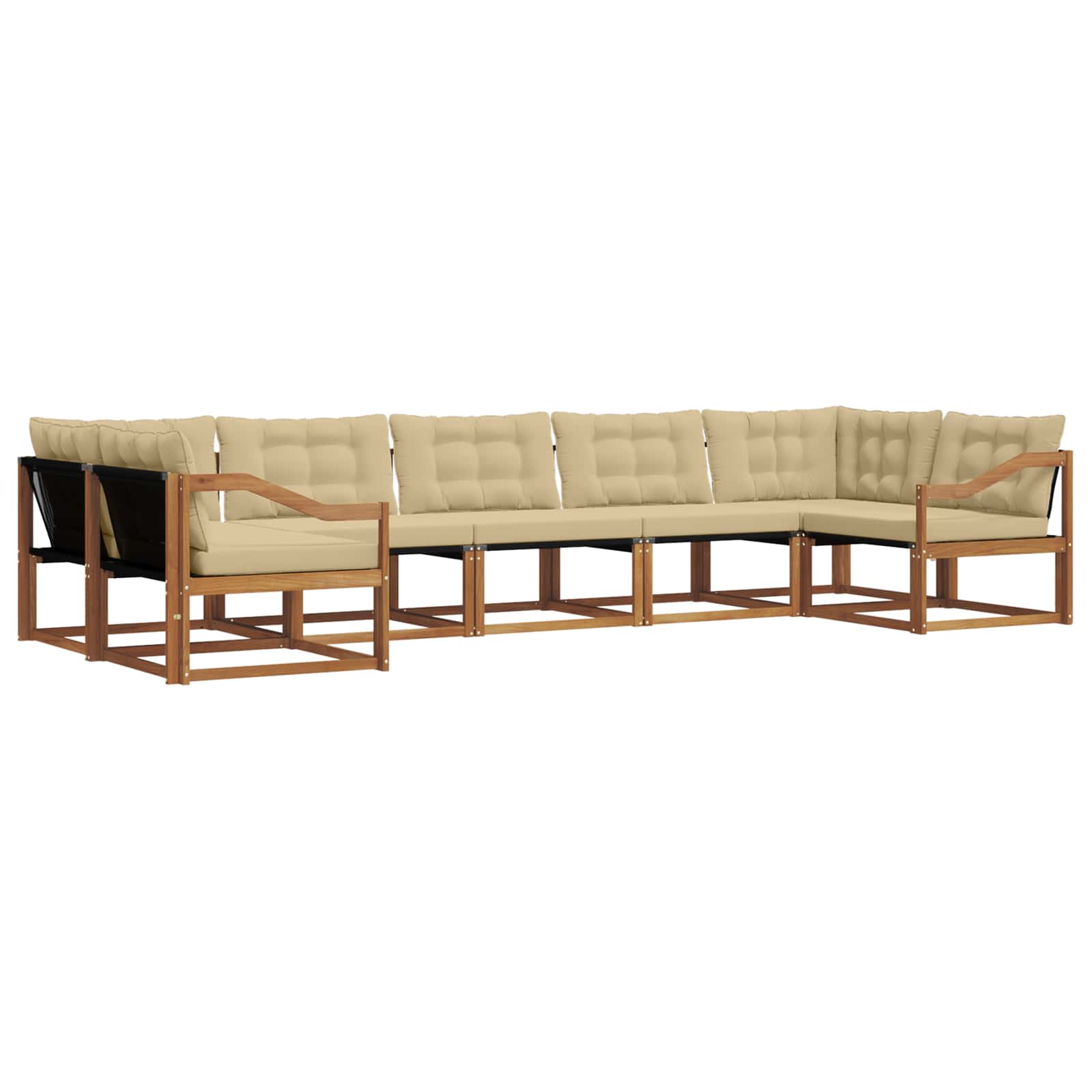 Ensemble de canapés d'extérieur 7 pcs Naturel et Beige - XIOS