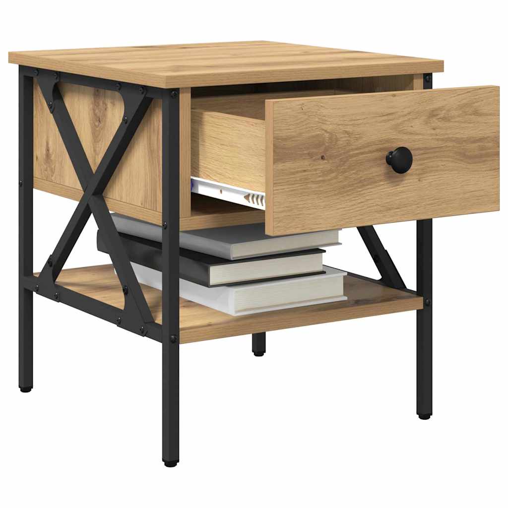 Table de chevet 2 pcs chêne artisanal 40 x 42 x 45 cm - XIOS