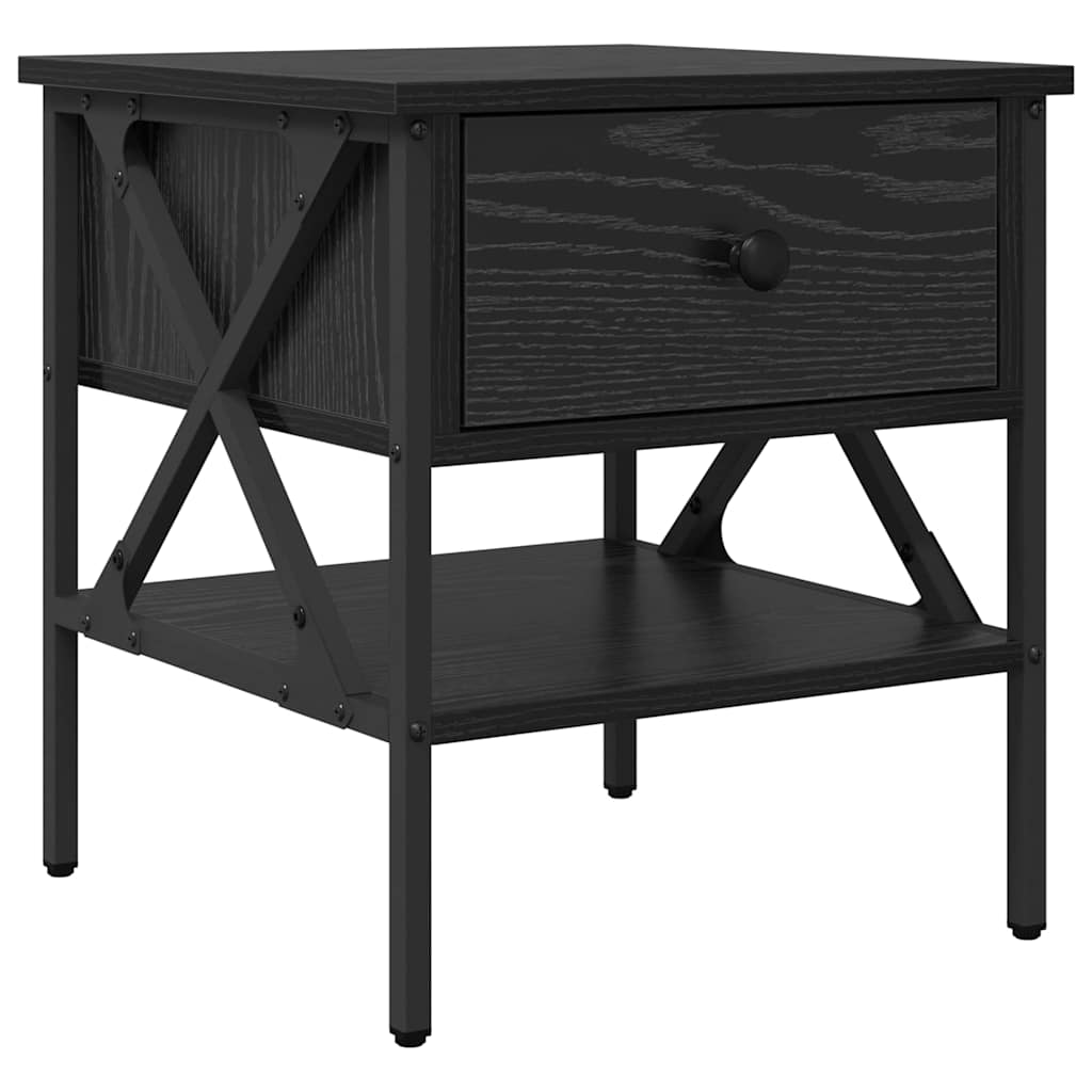 Table de chevet avec tiroir 2 pcs Chêne noir 40 x 42 x 45 cm - XIOS