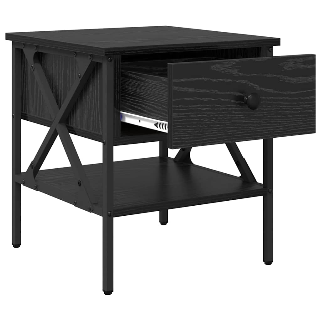Table de chevet avec tiroir 2 pcs Chêne noir 40 x 42 x 45 cm - XIOS