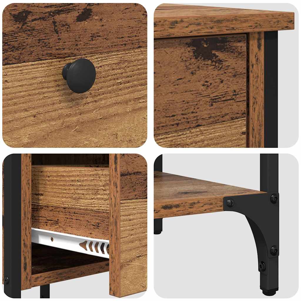 Cabinet de chevet avec tiroir 2 pcs Marron 33,5 x 36 x 70 cm - XIOS