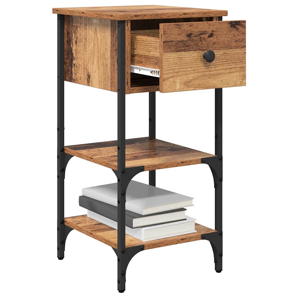 Cabinet de chevet avec tiroir 2 pcs Marron 33,5 x 36 x 70 cm - XIOS