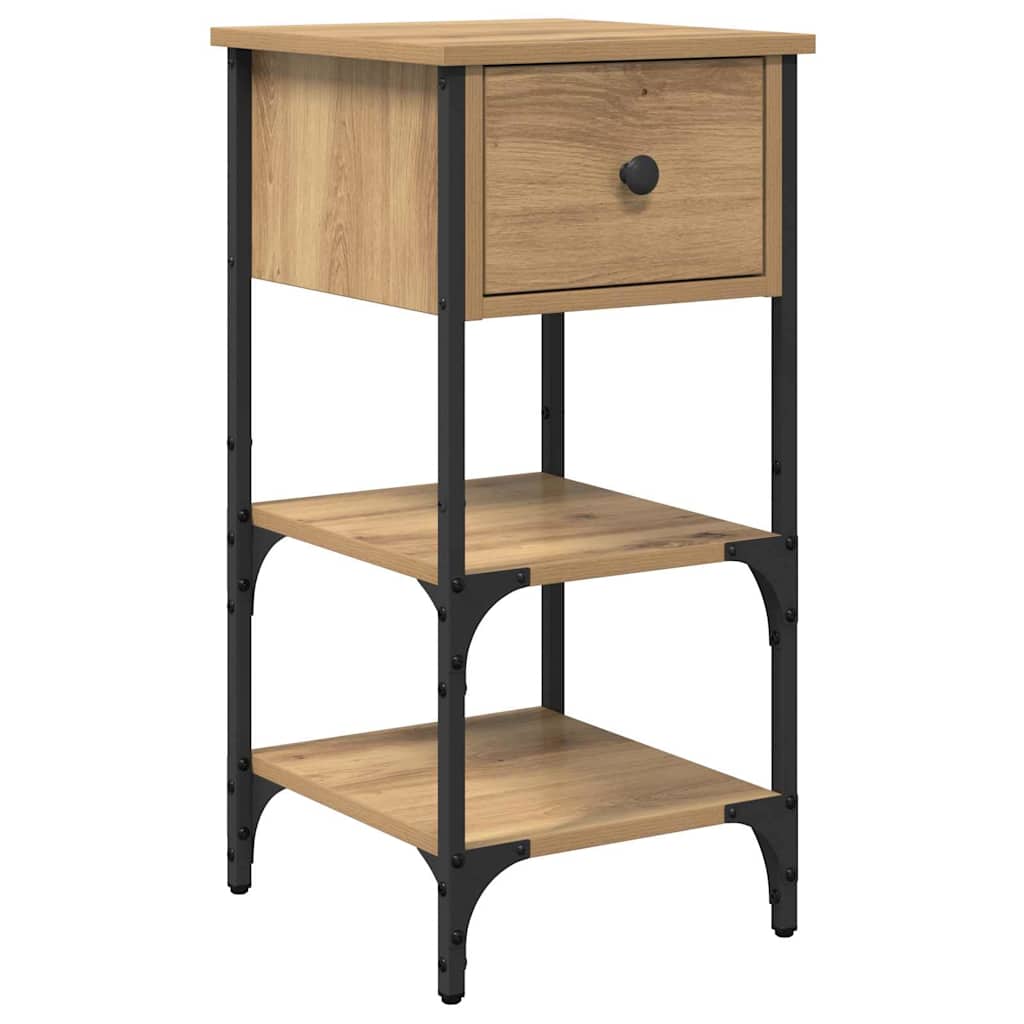 Cabinet de chevet Marron 33,5 x 36 x 70 cm Bois Recyclé Solide - XIOS