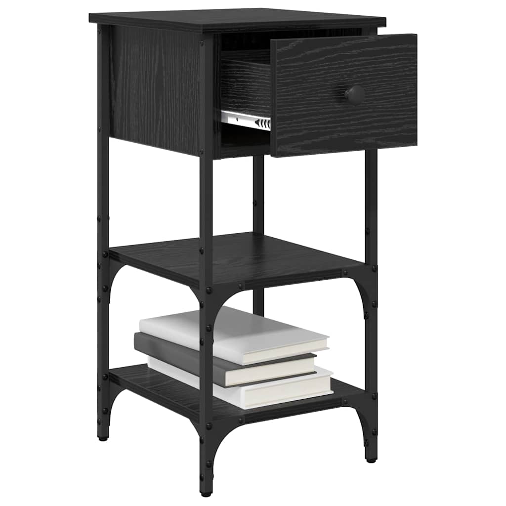 Cabinet de chevet 2 pc Chêne noir 33,5 x 36 x 70 cm - XIOS