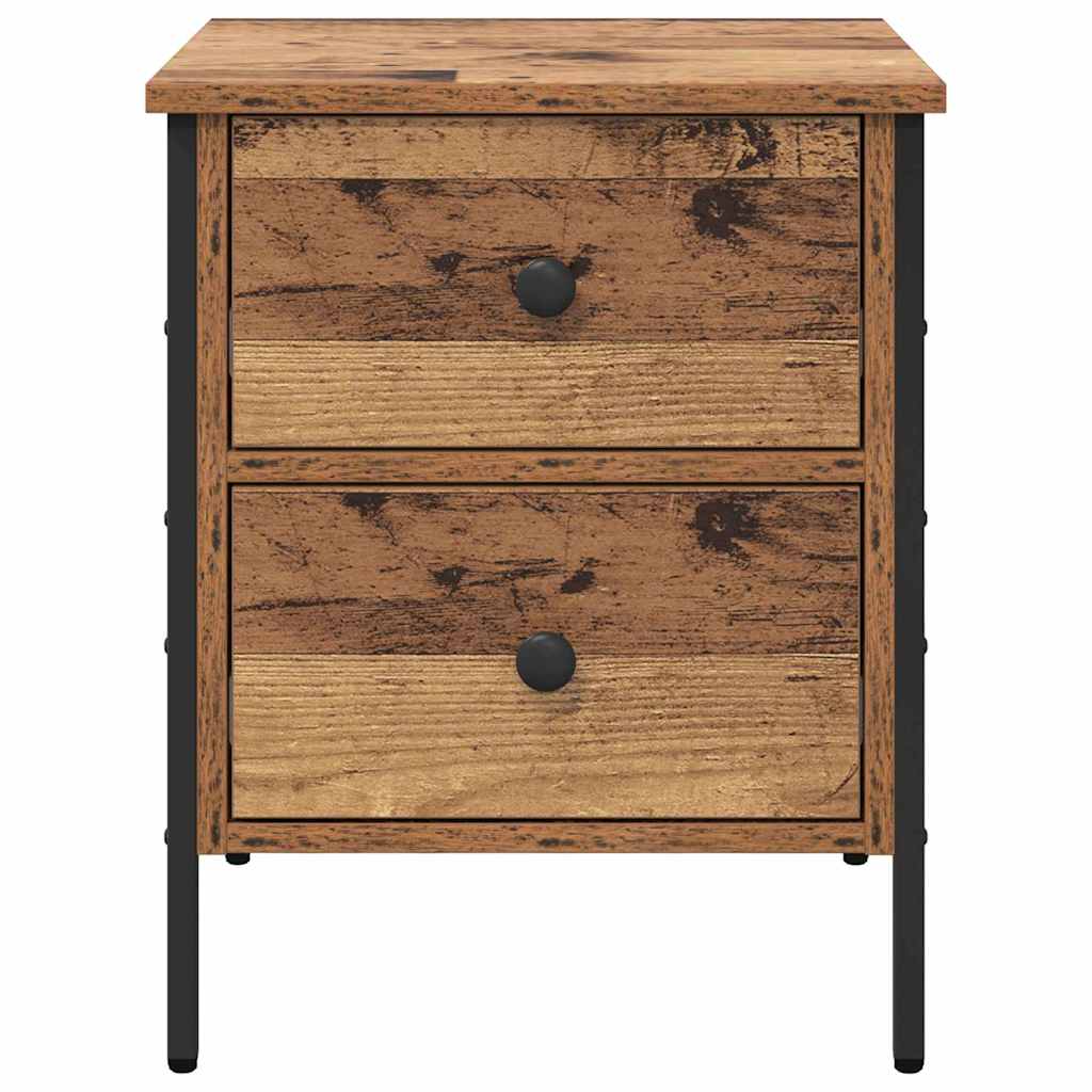 Cabinet de Chevet avec tiroir Bois ancien 40 x 42 x 50 cm - XIOS