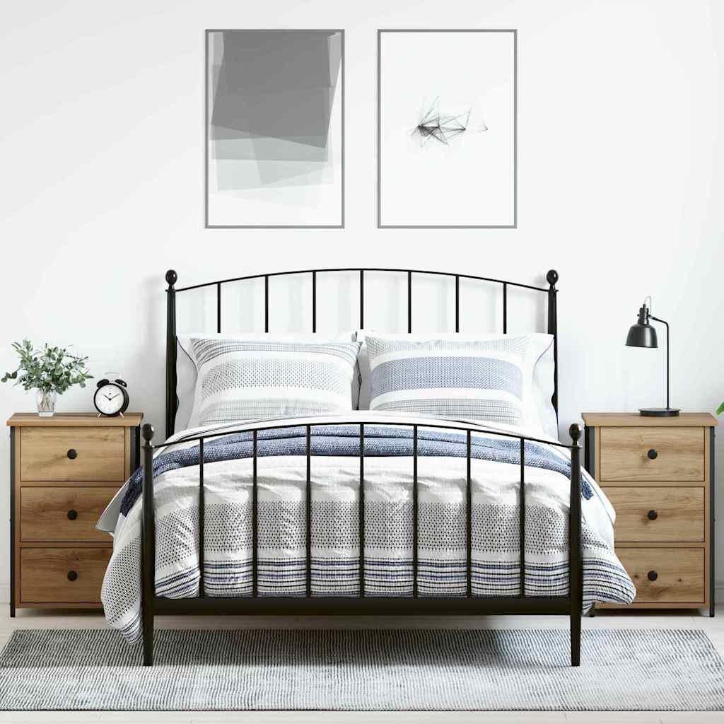 Cabinet de chevet avec tiroir 2 pcs chêne artisanal - XIOS