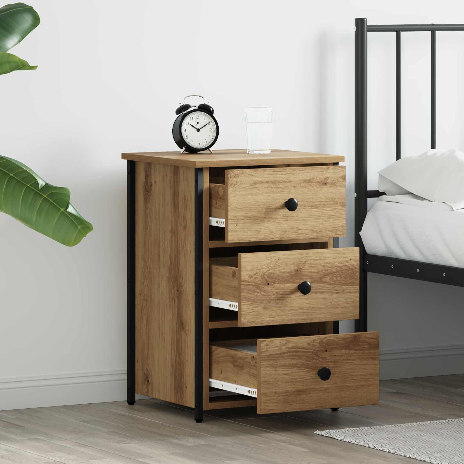 Cabinet de chevet avec tiroir 2 pcs Marron 40 x 36 x 60 cm - XIOS