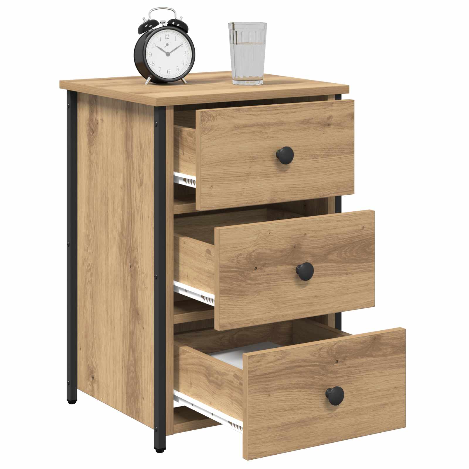 Cabinet de chevet avec tiroir 2 pcs Marron 40 x 36 x 60 cm - XIOS