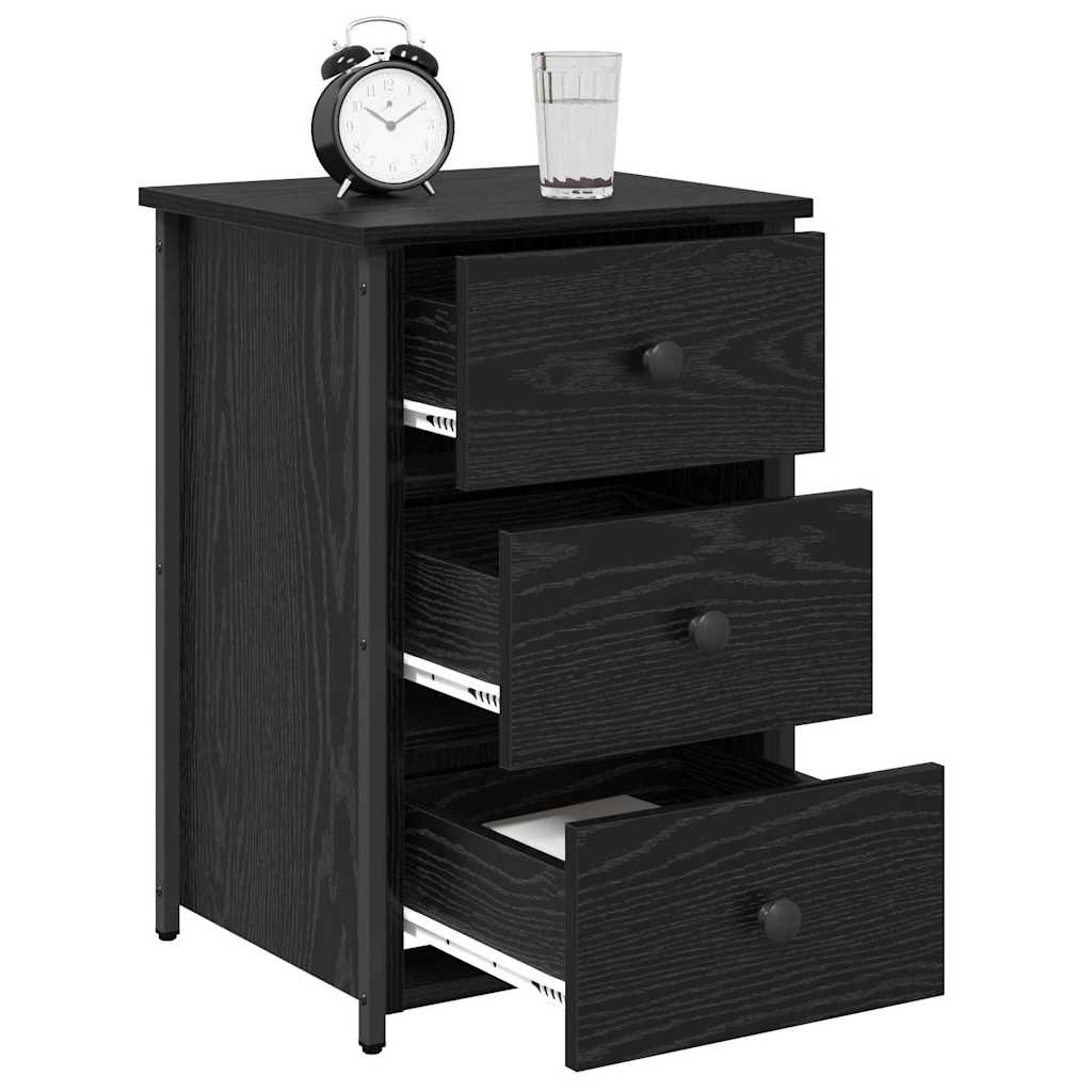 Cabinet de Chevet avec tiroir Chêne noir 40 x 36 x 60 cm - XIOS
