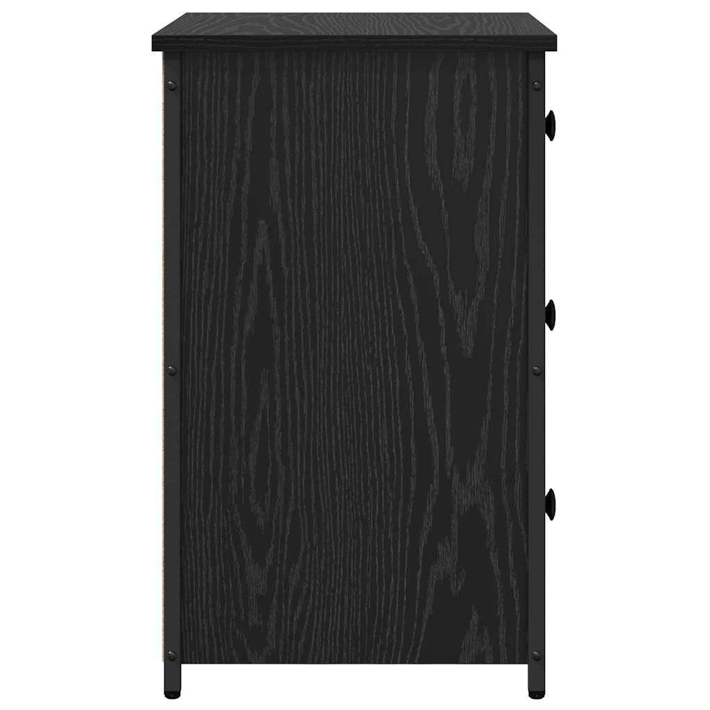 Cabinet de chevet avec tiroir 2 pcs Chêne noir - XIOS