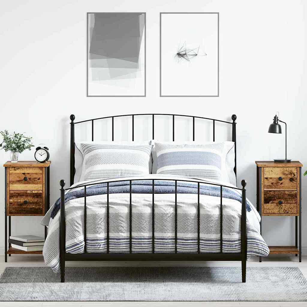 Cabinet de chevet avec tiroir 2 pcs Bois ancien 32 x 42 x 70 cm - XIOS