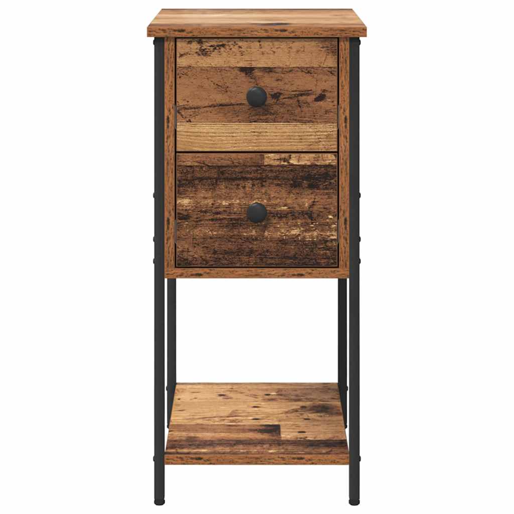 Cabinet de chevet avec tiroir 2 pcs Bois ancien 32 x 42 x 70 cm - XIOS