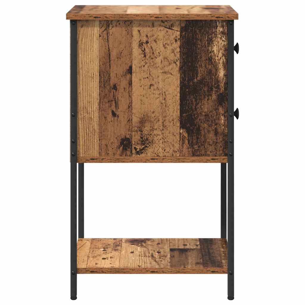 Cabinet de chevet avec tiroir 2 pcs Bois ancien 32 x 42 x 70 cm - XIOS