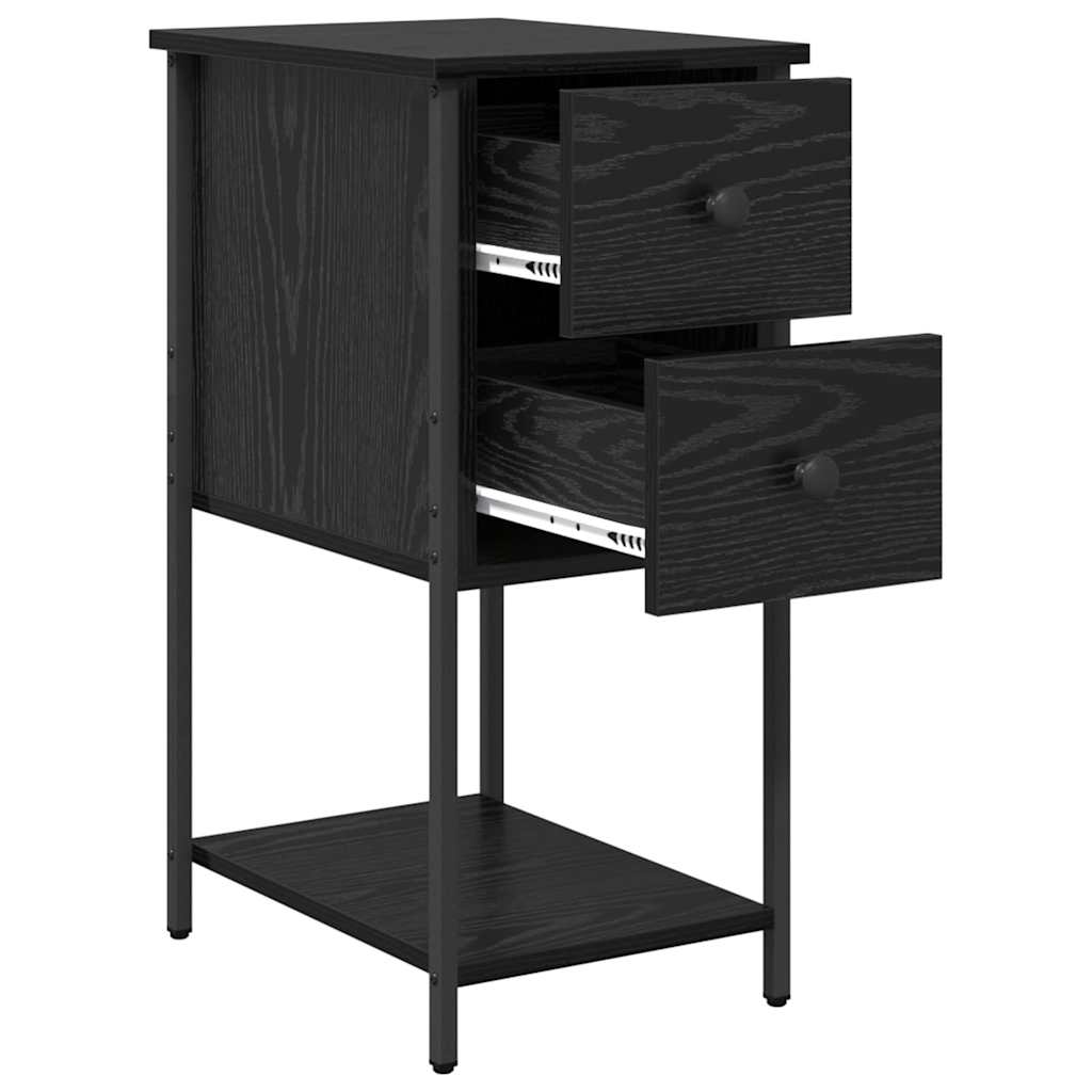 Cabinet de chevet avec tiroir 2 pcs Chêne noir 32 x 42 x 70 cm - XIOS