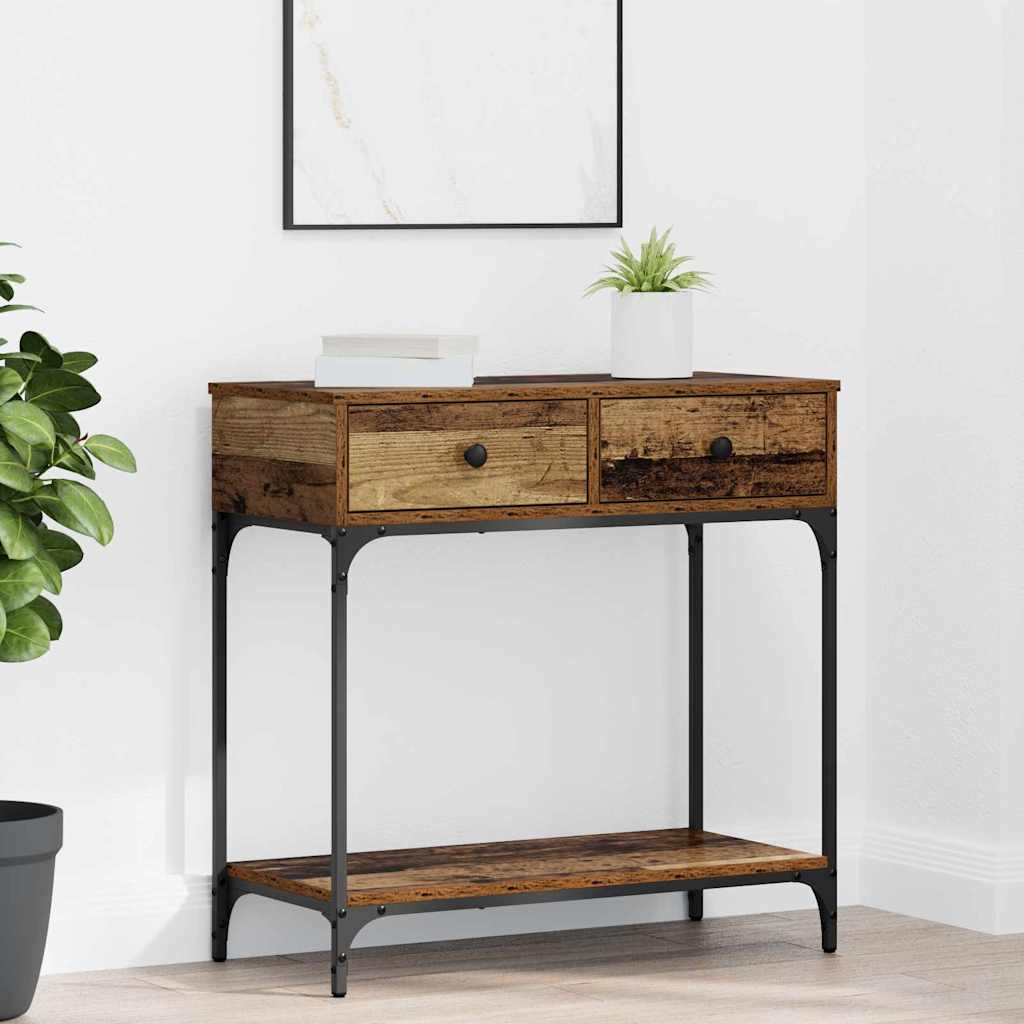 Table console Bois ancien 75 x 34,5 x 75 cm Bois d'ingénierie - XIOS