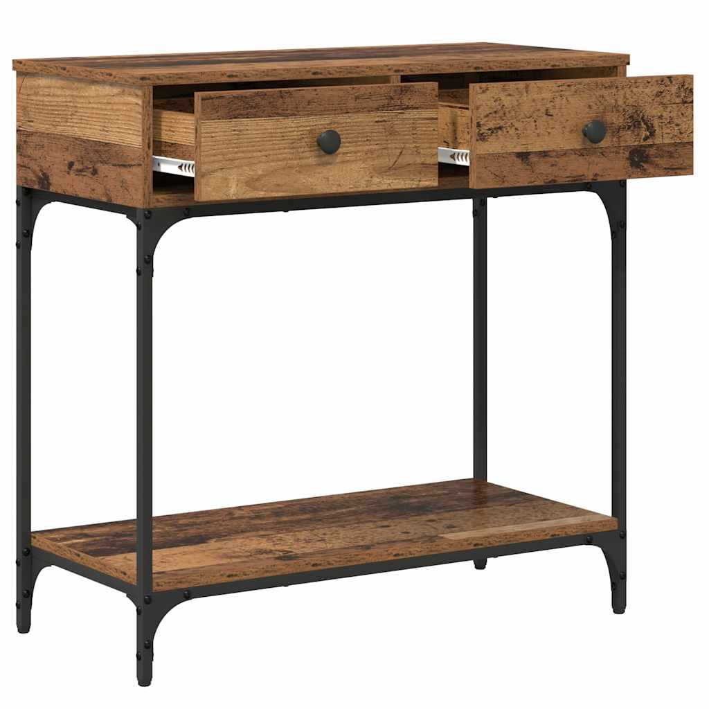 Table console Bois ancien 75 x 34,5 x 75 cm Bois d'ingénierie - XIOS