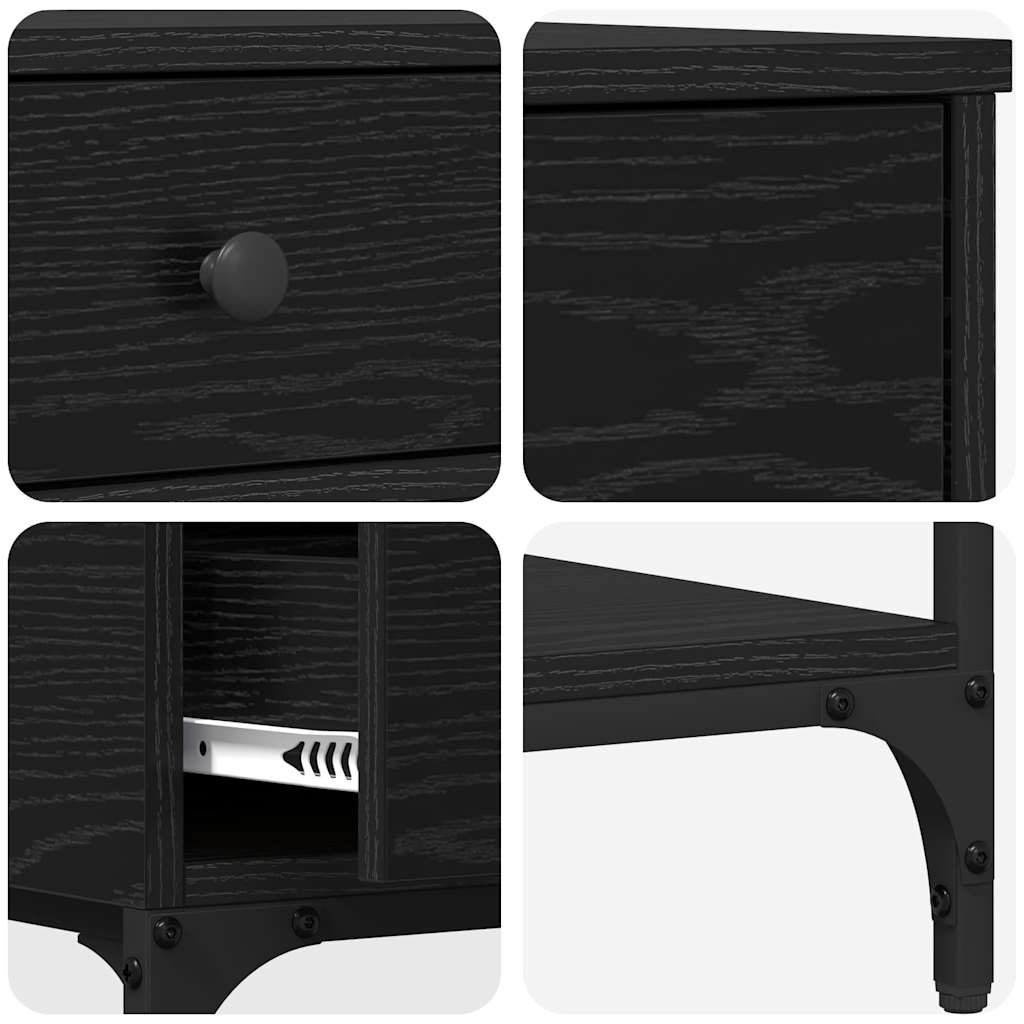 Table console Chêne noir 75 x 34,5 x 75 cm Bois d'ingénierie - XIOS