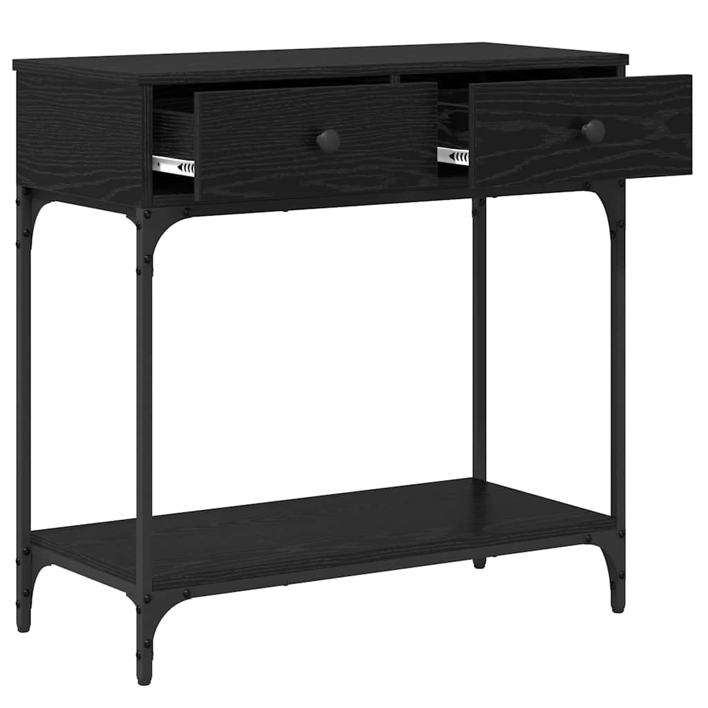 Table console Chêne noir 75 x 34,5 x 75 cm Bois d'ingénierie - XIOS