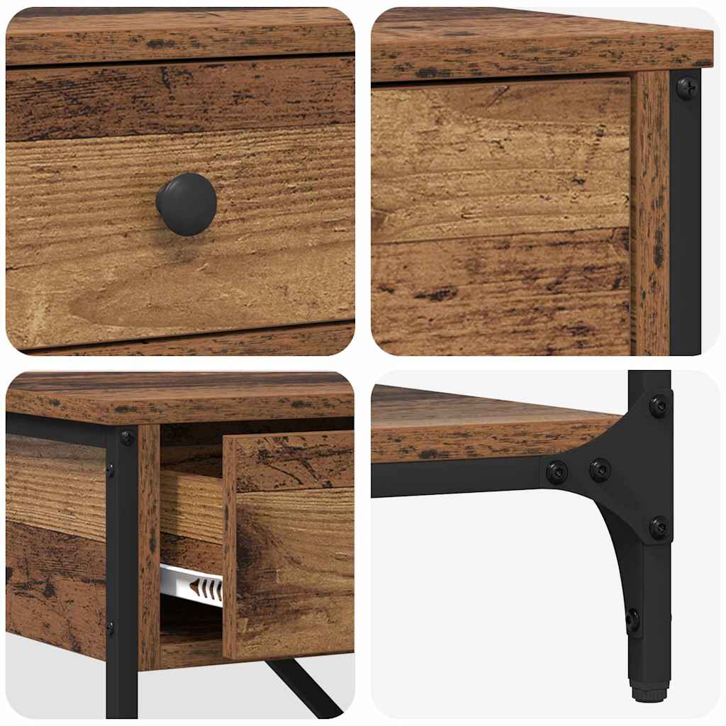 Table console avec tiroir Bois ancien Bois d'ingénierie - XIOS