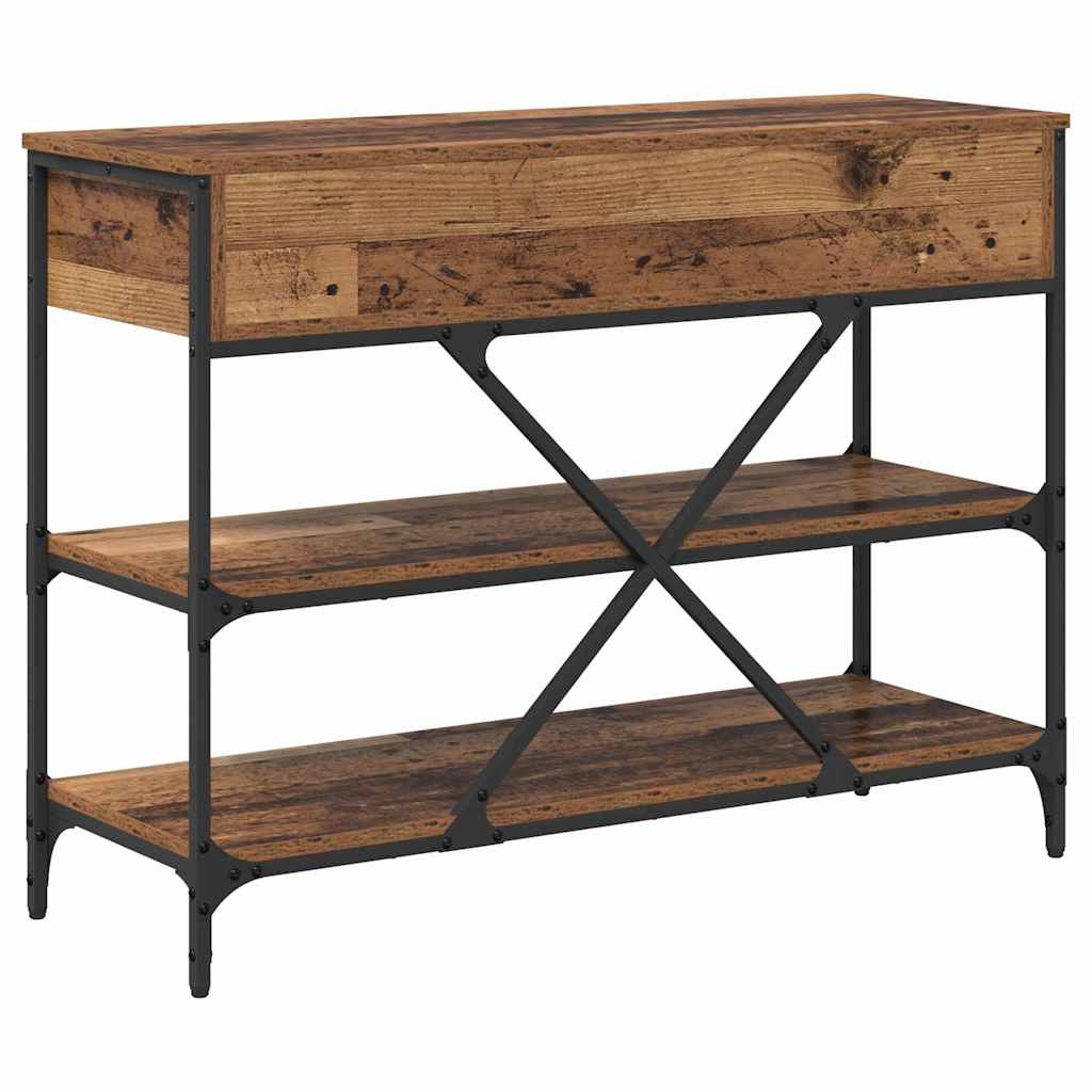 Table console avec tiroir Bois ancien Bois d'ingénierie - XIOS