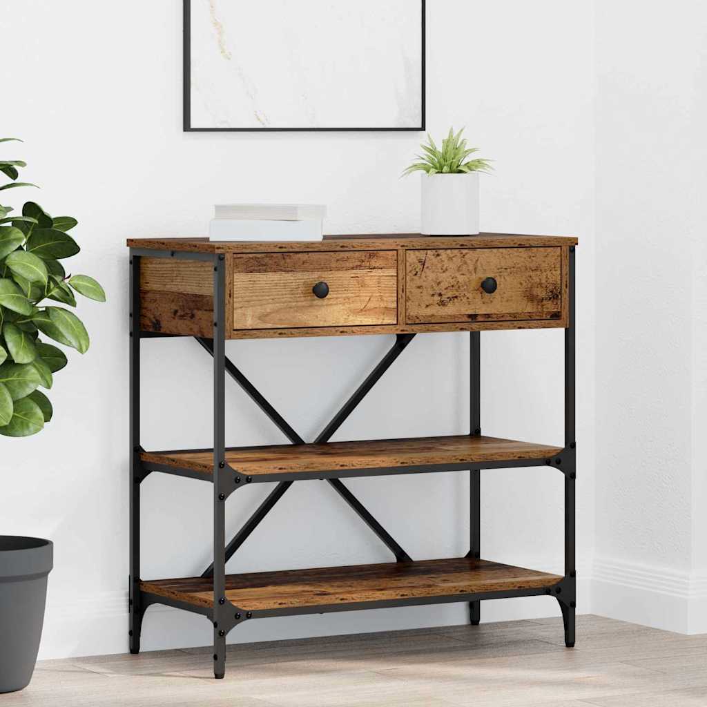 Table console avec tiroir Bois ancien Bois d'ingénierie - XIOS