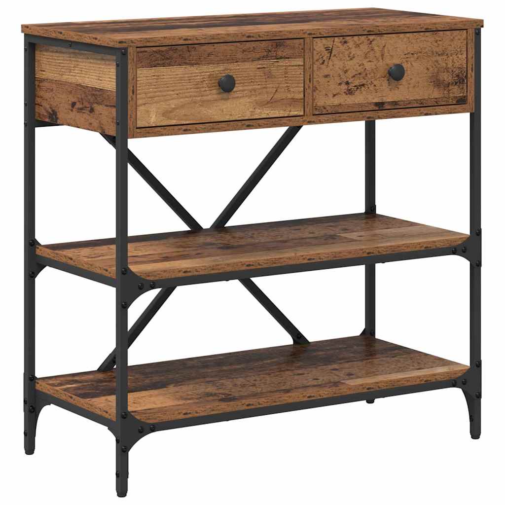 Table console avec tiroir Bois ancien Bois d'ingénierie - XIOS