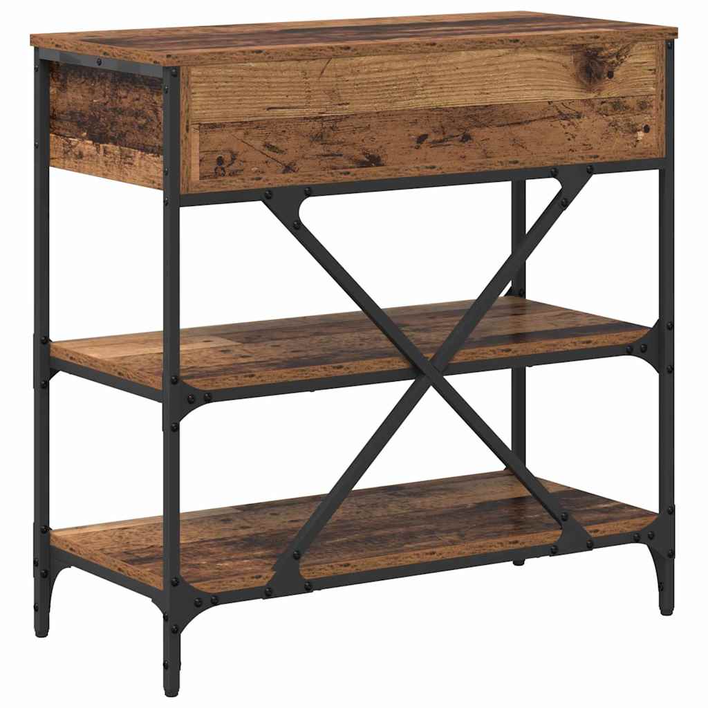Table console avec tiroir Bois ancien Bois d'ingénierie - XIOS