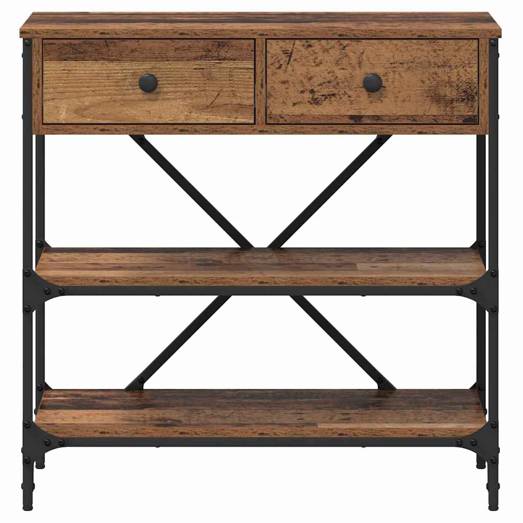 Table console avec tiroir Bois ancien Bois d'ingénierie - XIOS