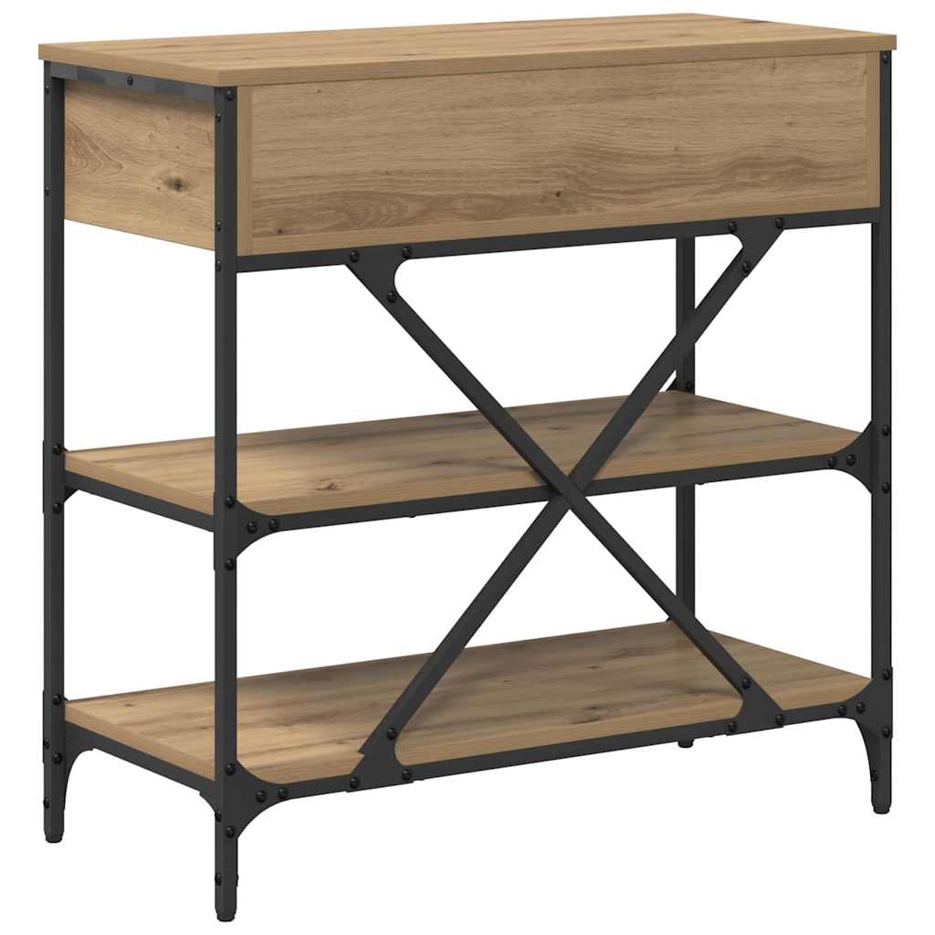 Table console avec tiroir chêne artisanal Bois d'ingénierie - XIOS