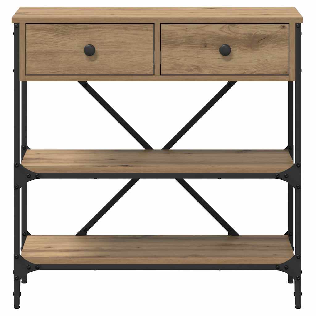 Table console avec tiroir chêne artisanal Bois d'ingénierie - XIOS