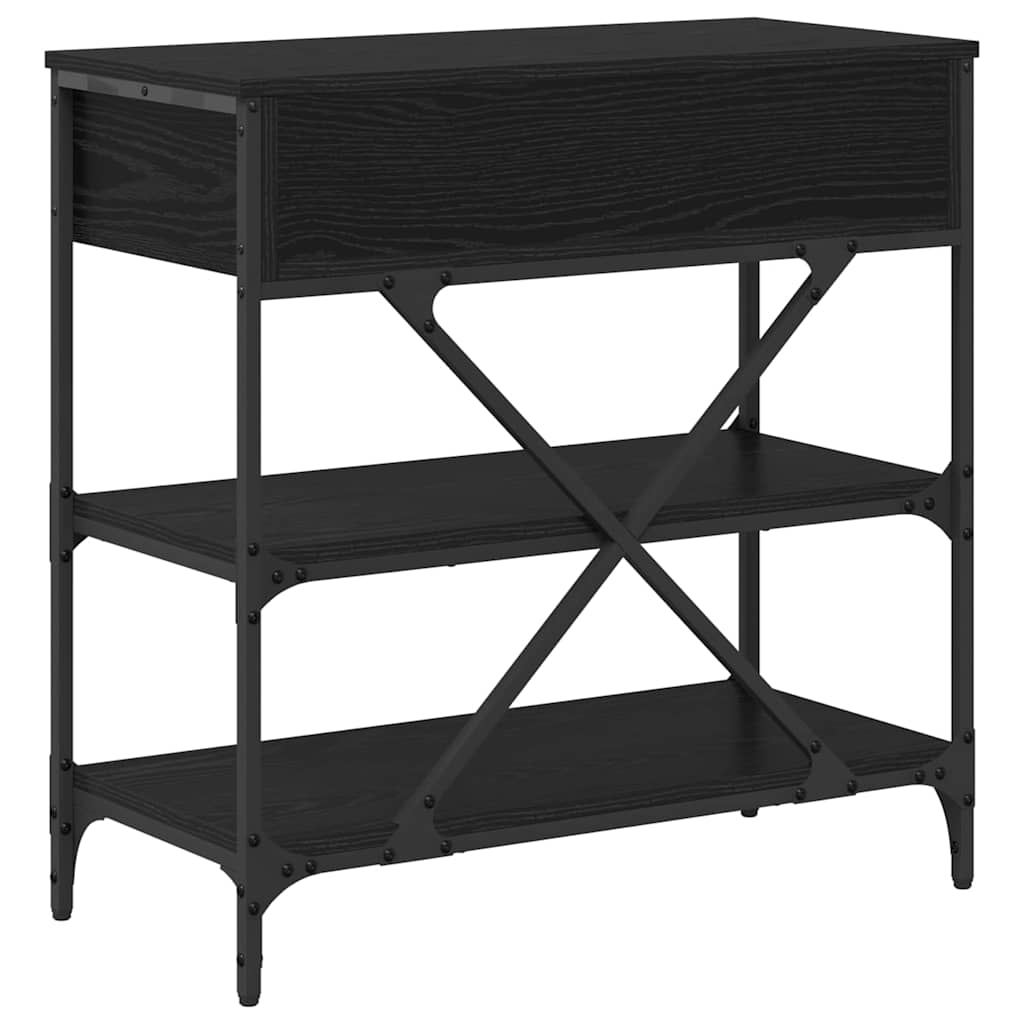 Table console avec tiroir Chêne noir Bois d'ingénierie - XIOS