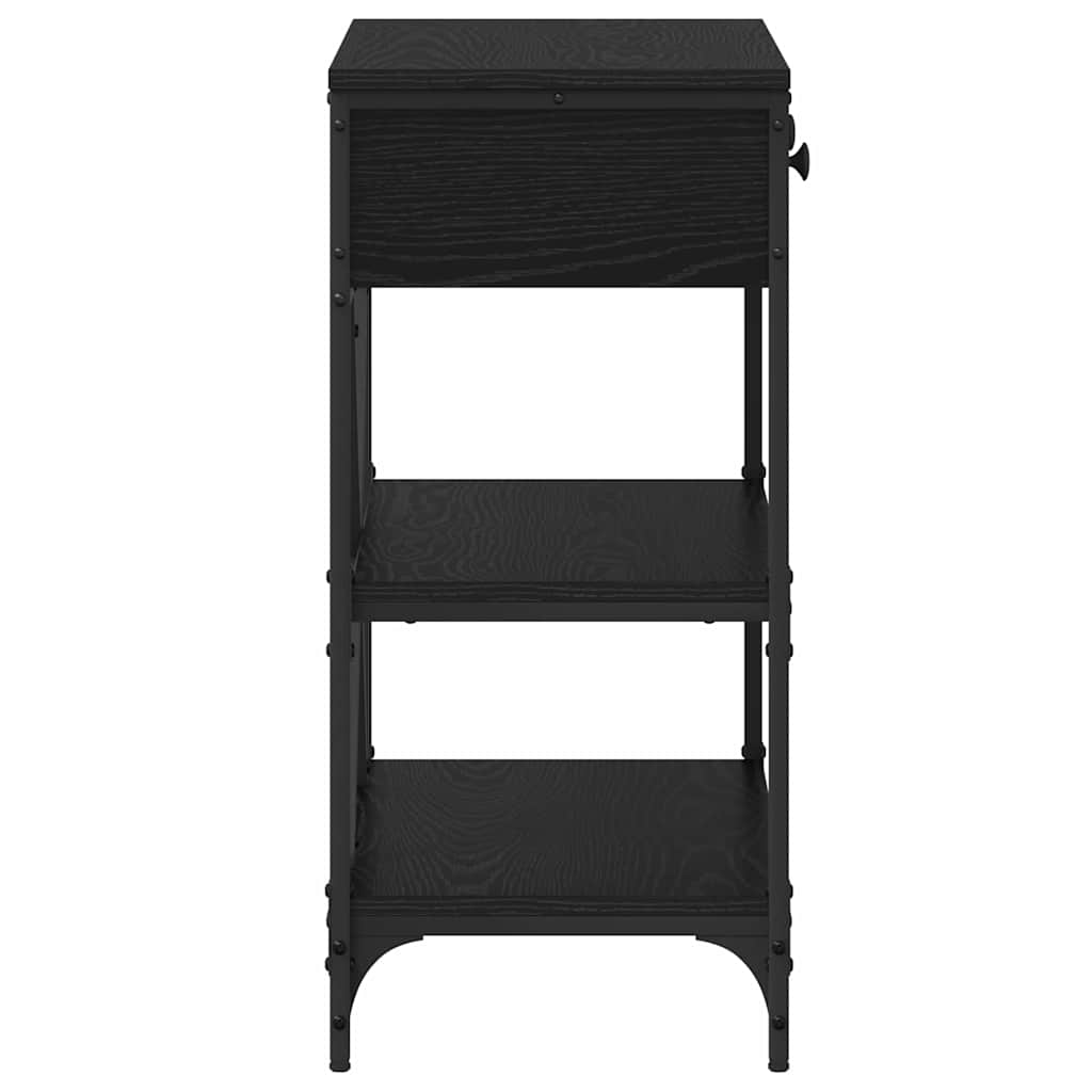 Table console avec tiroir Chêne noir Bois d'ingénierie - XIOS