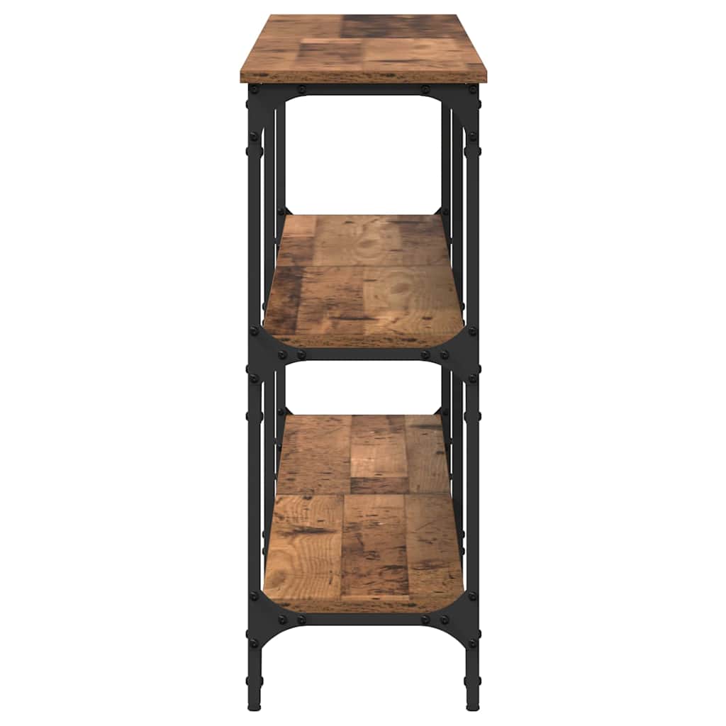 Table console avec étagère Bois Ancien 200 x 29 x 75 cm - XIOS