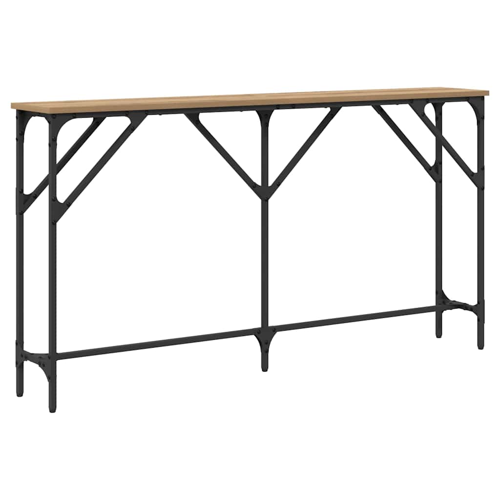 Table console chêne artisanal 140 x 23 x 75 cm - XIOS