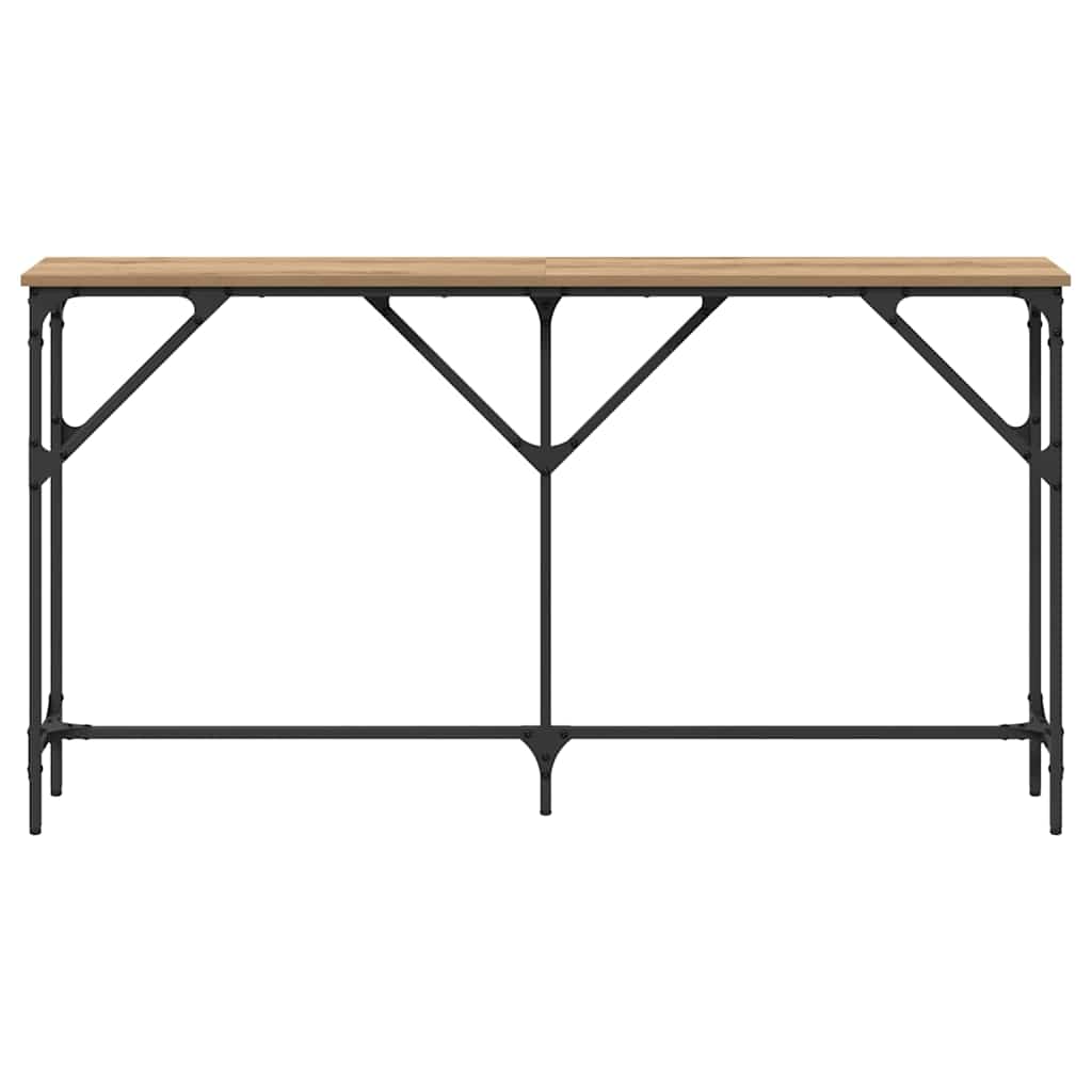Table console chêne artisanal 140 x 23 x 75 cm - XIOS