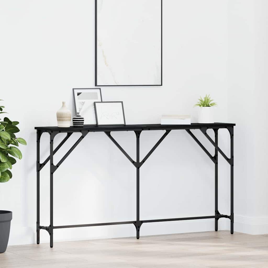 Table console Chêne noir 140 x 23 x 75 cm - XIOS