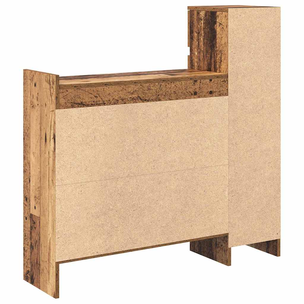 Meuble à chaussures avec tiroir Bois ancien 100.5 x 28 x 100 cm - XIOS