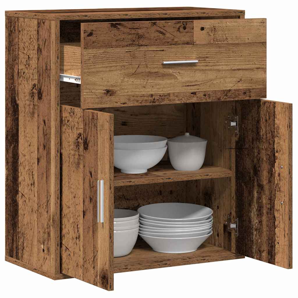 Buffet avec tiroir Vieux bois 60 x 31 x 70 cm Bois d'ingénierie - XIOS