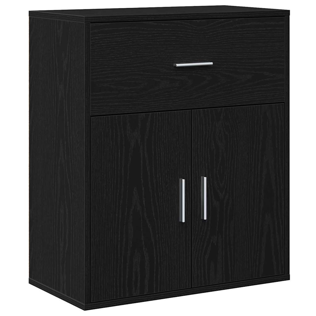 Buffet avec tiroir Chêne noir 60 x 31 x 70 cm Bois d'ingénierie - XIOS